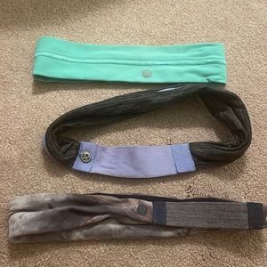 Bundle of three Lululemon head bands